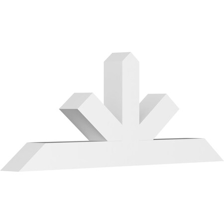 Ekena Millwork Saratoga Architectural Grade PVC Gable Bracket, 72"W x 27"H x 6"D x 6"F, 9/12 Pitch GBP072X27X0606SAR00